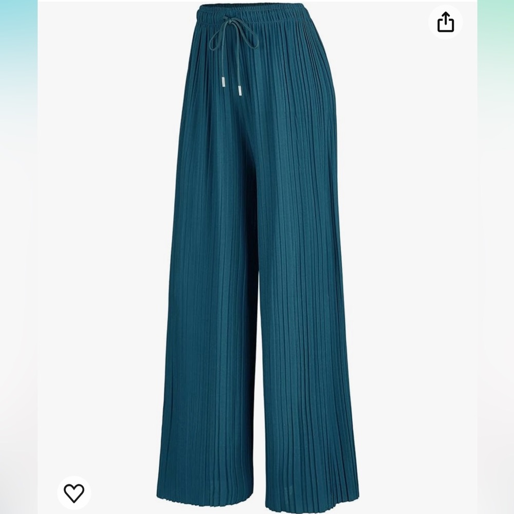 Pleated Wide Leg Palazzo Maxi Pants